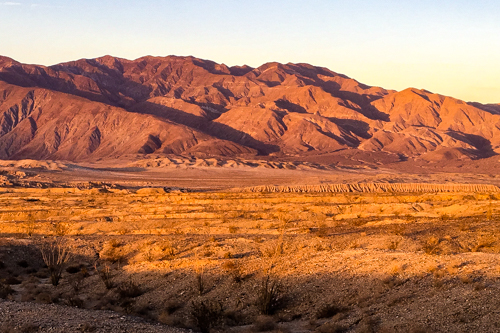 Travel Anza-Borrego Sunset Mountain