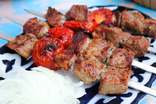 Shashlik in Uzbekistan