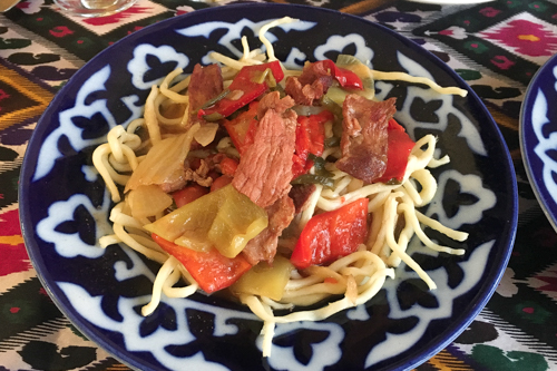 Fried Lagman in Uzbekistan