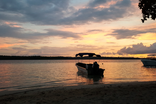 Sunset at Lissenung Island in Papua New Guinea