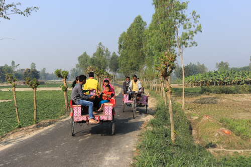 The road to Kantanagar Temple (Kantajew Temple or Kantaji Temple), Bangladesh