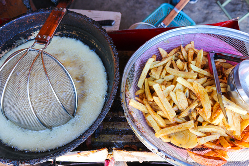 Chili potato, local snack in Tibet, China 