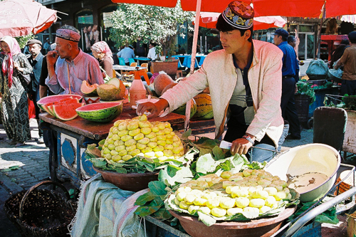 Fig shop at bazaar in Uyghur, China